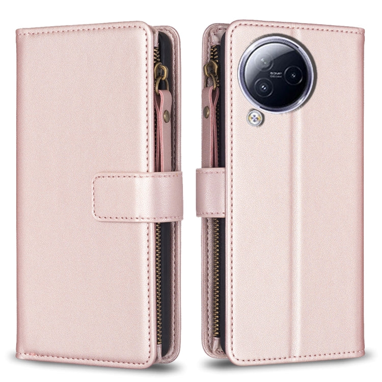 Custodia portafoglio in pelle con 9 slot per Xiaomi Poco F5