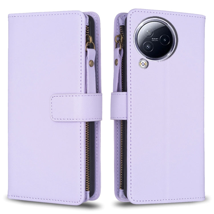 Custodia portafoglio in pelle con 9 slot per Xiaomi Poco F5