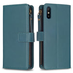 Custodia portafoglio in pelle con 9 slot carte per Xiaomi Redmi 9
