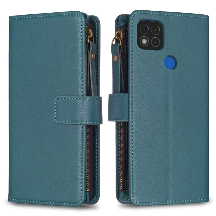 Custodia portafoglio in pelle con 9 slot carte per Xiaomi Redmi 9