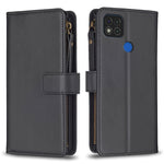 Custodia portafoglio in pelle con 9 slot carte per Xiaomi Redmi 9