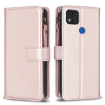 Custodia portafoglio in pelle con 9 slot carte per Xiaomi Redmi 9