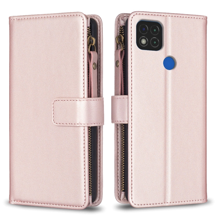 Custodia portafoglio in pelle con 9 slot carte per Xiaomi Redmi 9