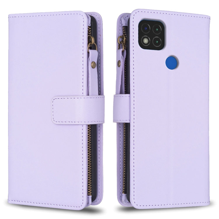 Custodia portafoglio in pelle con 9 slot carte per Xiaomi Redmi 9