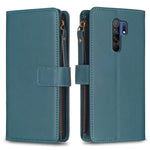 Custodia portafoglio in pelle con 9 slot carte per Xiaomi Redmi 9