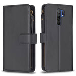 Custodia portafoglio in pelle con 9 slot carte per Xiaomi Redmi 9