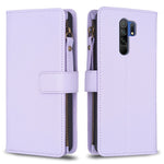 Custodia portafoglio in pelle con 9 slot carte per Xiaomi Redmi 9