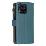 Custodia per telefono a conchiglia in pelle con portafoglio con cerniera a 9 slot per schede, For Xiaomi Redmi 10C, For Xiaomi 12 Pro, For Xiaomi 12, For Xiaomi Redmi Note 11 Pro