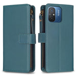 Custodia portafoglio in pelle con 9 slot per Xiaomi Redmi 12C