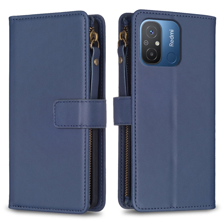 Custodia portafoglio in pelle con 9 slot per Xiaomi Redmi 12C