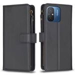Custodia portafoglio in pelle con 9 slot per Xiaomi Redmi 12C