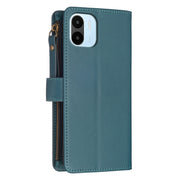 Custodia per telefono a conchiglia in pelle con portafoglio con cerniera a 9 slot per schede, For Xiaomi Redmi A1 / A2, For Xiaomi Redmi Note 12 Pro+ 5G Global, For Xiaomi Redmi Note 12 Pro, For Xiaomi Redmi Note 12 5G