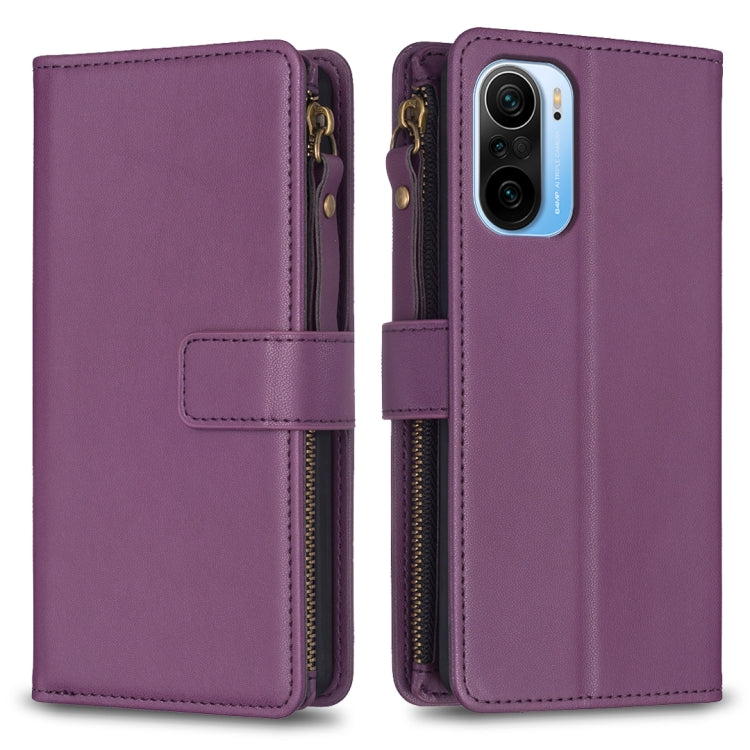 Custodia portafoglio in pelle con 9 slot per Xiaomi