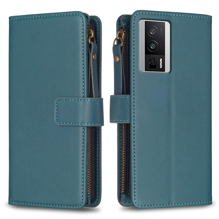 Custodia portafoglio in pelle con 9 slot per Xiaomi Redmi 12C