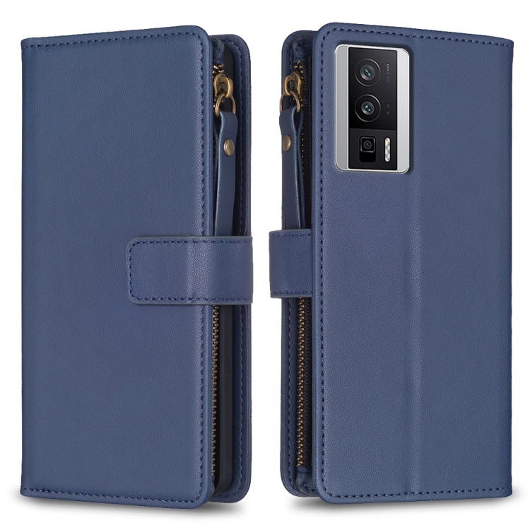 Custodia portafoglio in pelle con 9 slot per Xiaomi Redmi 12C