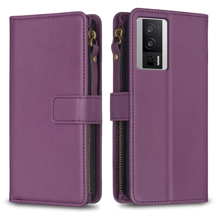 Custodia portafoglio in pelle con 9 slot per Xiaomi Redmi 12C