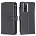 Custodia portafoglio in pelle con 9 slot per Xiaomi Redmi 12C