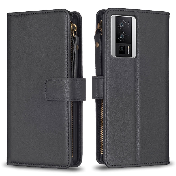 Custodia portafoglio in pelle con 9 slot per Xiaomi Redmi 12C