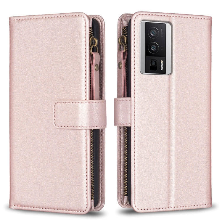 Custodia portafoglio in pelle con 9 slot per Xiaomi Redmi 12C