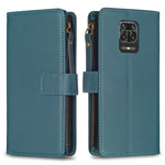 Custodia portafoglio in pelle con 9 slot carte per Xiaomi Redmi 9