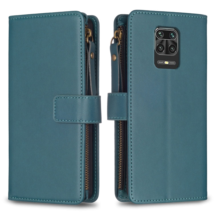 Custodia portafoglio in pelle con 9 slot carte per Xiaomi Redmi 9