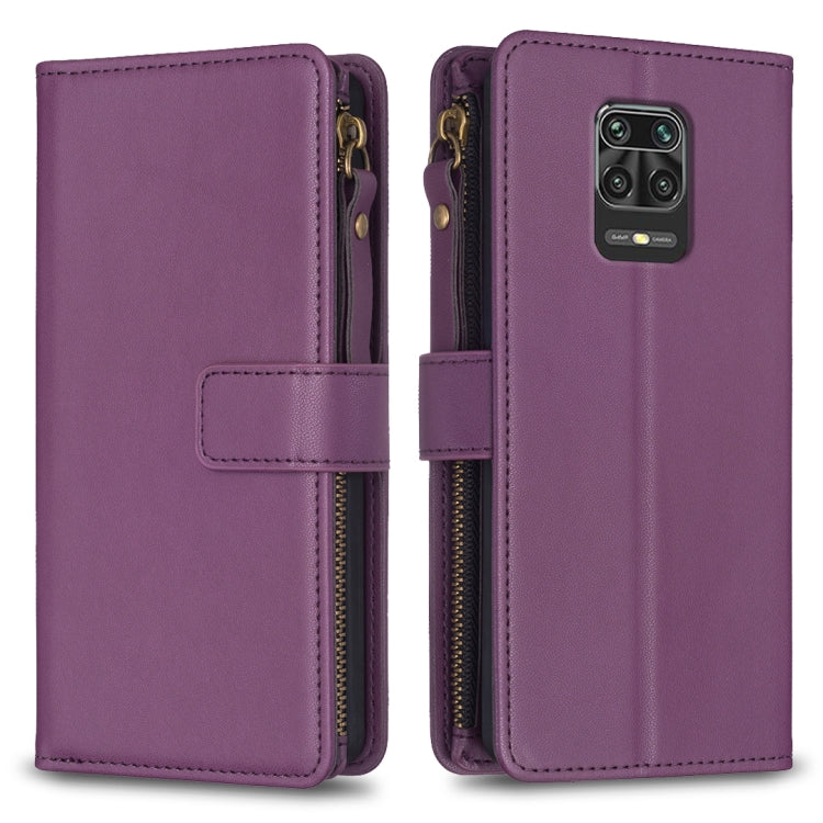 Custodia portafoglio in pelle con 9 slot carte per Xiaomi Redmi 9