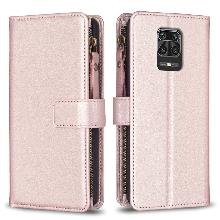 Custodia portafoglio in pelle con 9 slot carte per Xiaomi Redmi 9