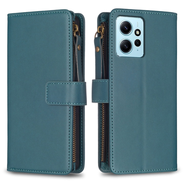 Custodia portafoglio in pelle con 9 slot per Xiaomi Poco F5