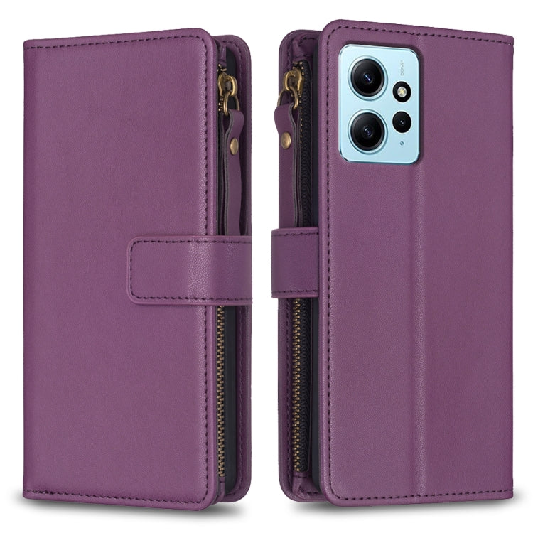 Custodia portafoglio in pelle con 9 slot per Xiaomi Poco F5