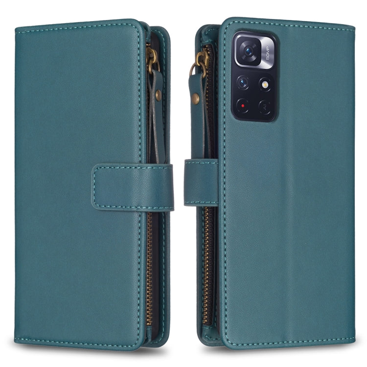 Custodia portafoglio in pelle con 9 slot per Xiaomi Poco F5