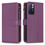 Custodia portafoglio in pelle con 9 slot per Xiaomi Poco F5