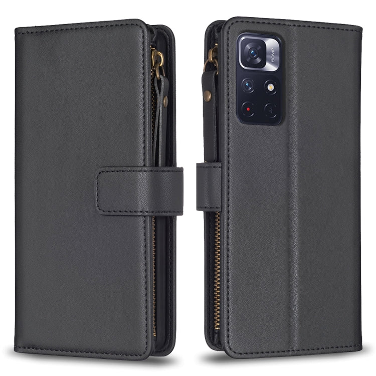 Custodia portafoglio in pelle con 9 slot per Xiaomi Poco F5