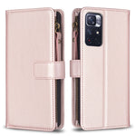 Custodia portafoglio in pelle con 9 slot per Xiaomi Poco F5