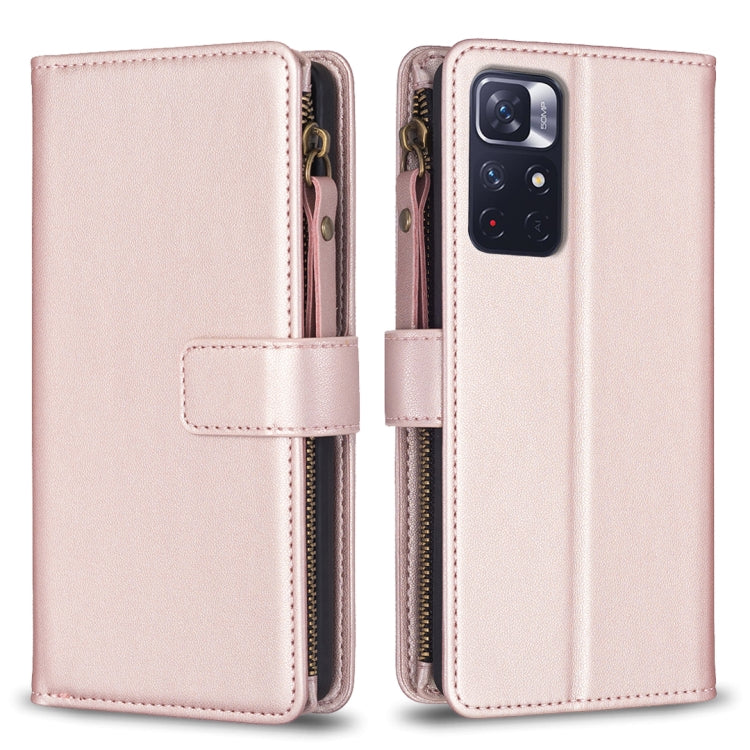 Custodia portafoglio in pelle con 9 slot per Xiaomi Poco F5