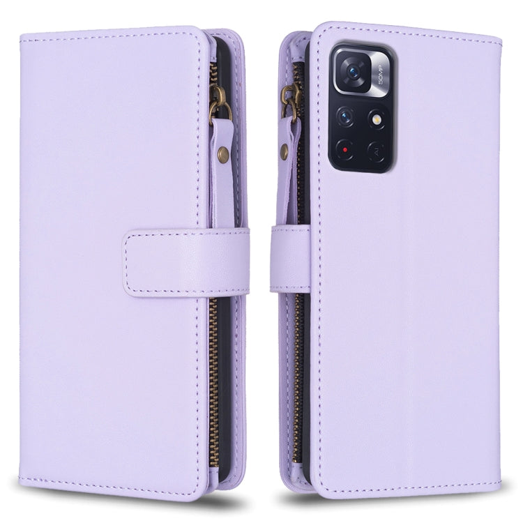 Custodia portafoglio in pelle con 9 slot per Xiaomi Poco F5