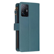 Custodia per telefono a conchiglia in pelle con portafoglio con cerniera a 9 slot per schede, For Xiaomi Mi 11T / 11T Pro, For Xiaomi Redmi 10, For Xiaomi Mi 11 Lite, For Xiaomi Redmi Note 10 5G