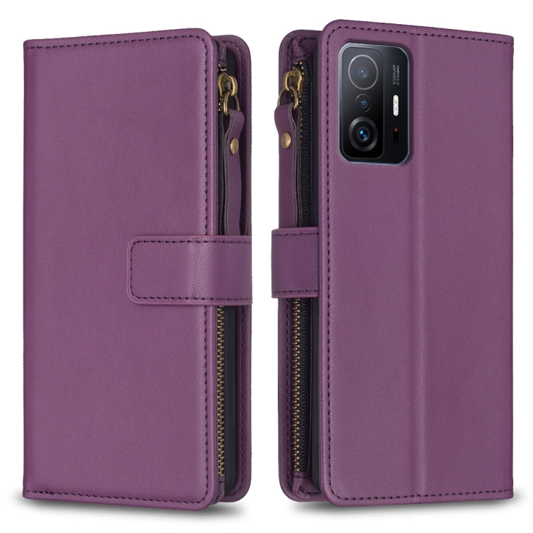 Custodia portafoglio in pelle con 9 slot per Xiaomi