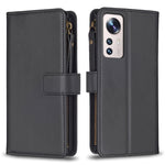 Custodia portafoglio in pelle con 9 slot per Xiaomi