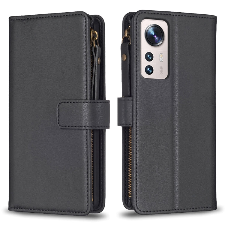 Custodia portafoglio in pelle con 9 slot per Xiaomi