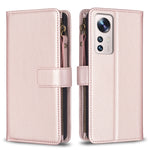 Custodia portafoglio in pelle con 9 slot per Xiaomi