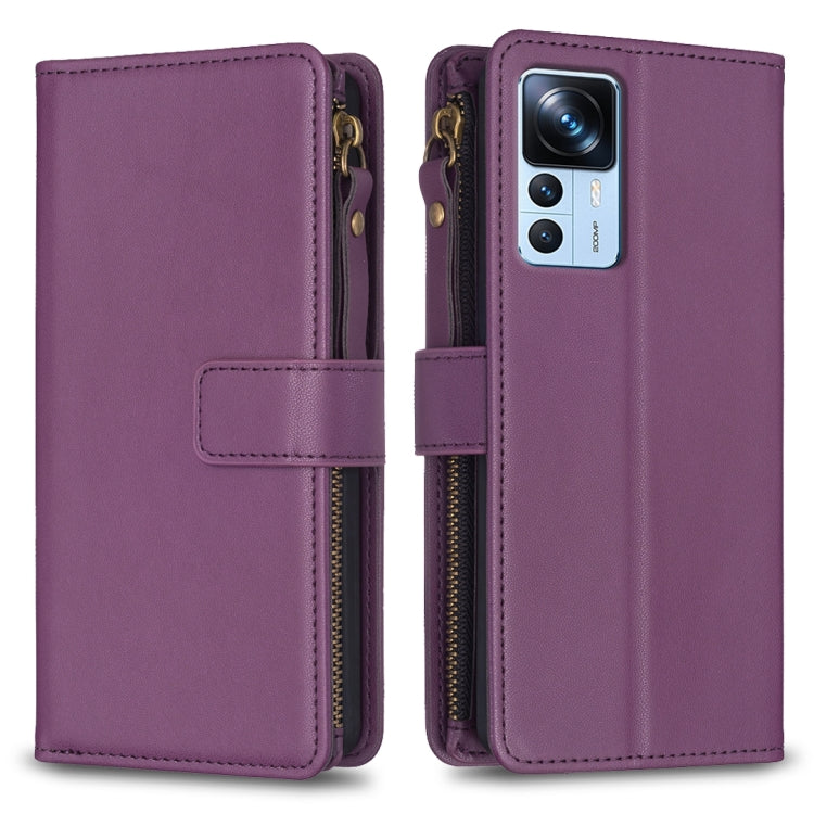 Custodia portafoglio in pelle con 9 slot per Xiaomi