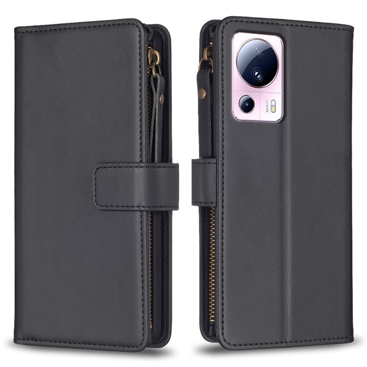 Custodia portafoglio in pelle con 9 slot per Xiaomi Redmi 12C