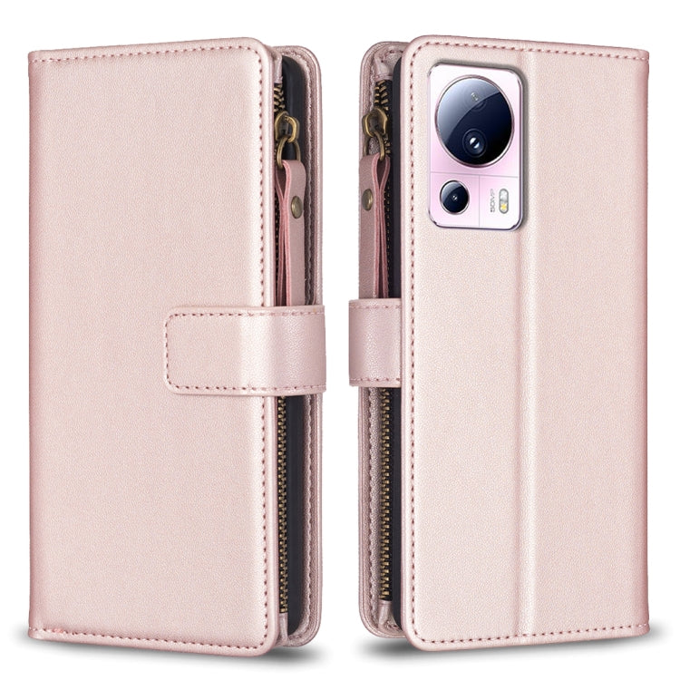 Custodia portafoglio in pelle con 9 slot per Xiaomi Redmi 12C