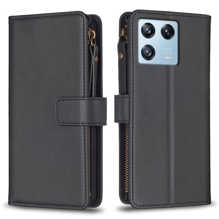 Custodia portafoglio in pelle con 9 slot per Xiaomi Redmi 12C