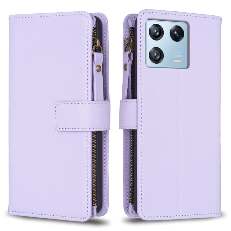 Custodia portafoglio in pelle con 9 slot per Xiaomi Redmi 12C