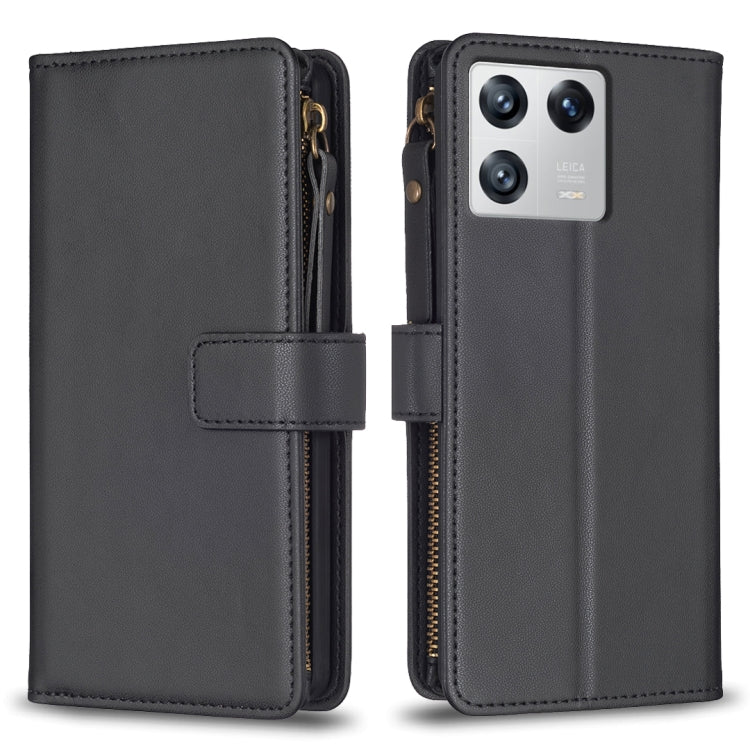 Custodia portafoglio in pelle con 9 slot per Xiaomi