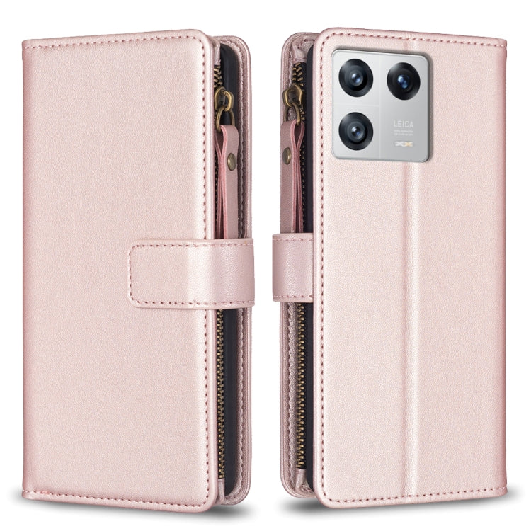 Custodia portafoglio in pelle con 9 slot per Xiaomi