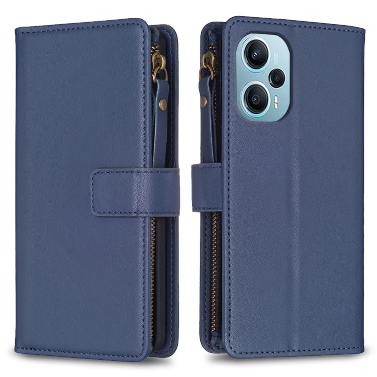 Custodia portafoglio in pelle con 9 slot per Xiaomi Poco F5