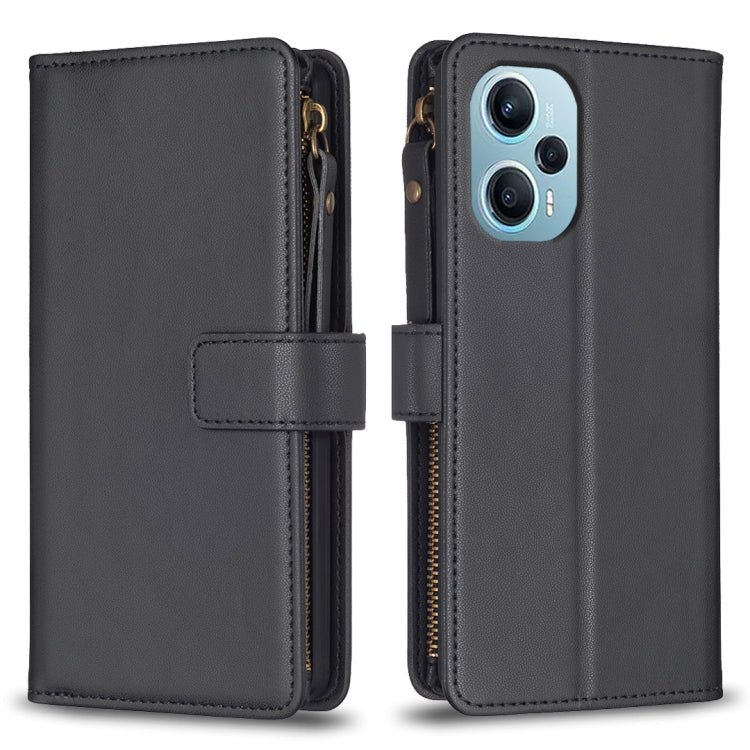 Custodia portafoglio in pelle con 9 slot per Xiaomi Poco F5