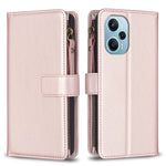 Custodia portafoglio in pelle con 9 slot per Xiaomi Poco F5